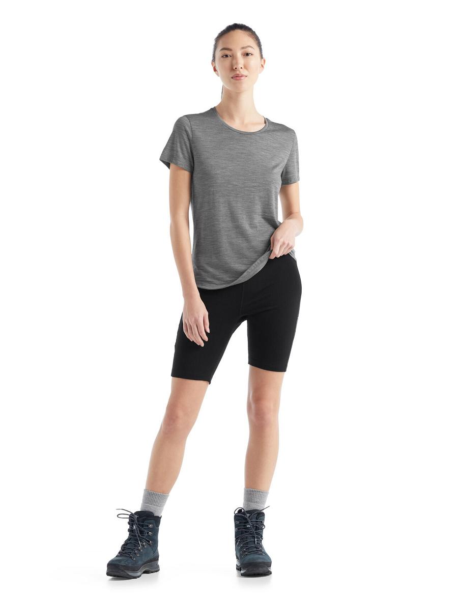 Icebreaker Merino Fastray High Rise Naisten Shortsit Mustat | FI 1507JPQJ